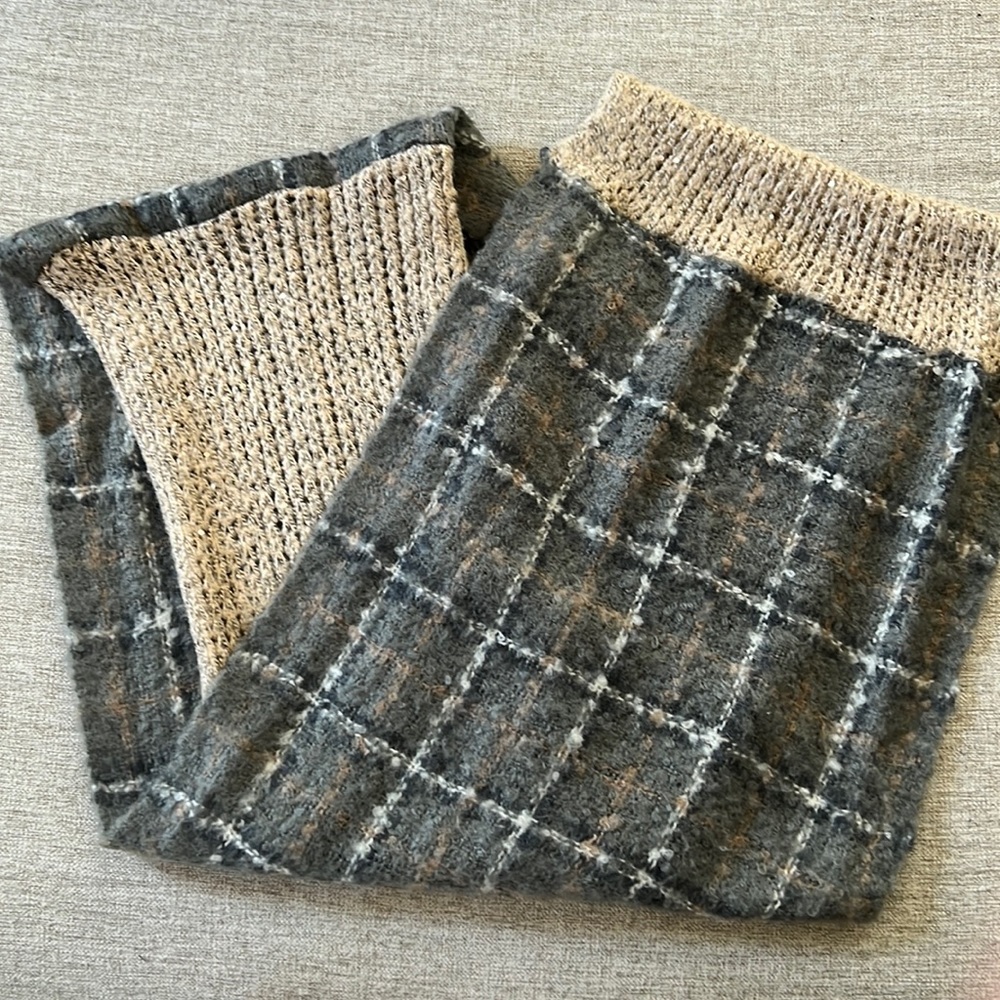 Plaid and sparkle infinity scarf